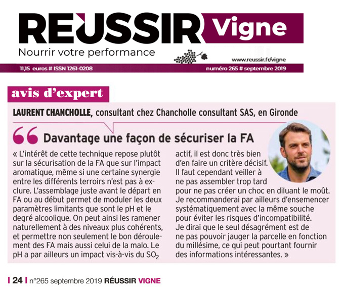 Reussir Vigne 2019